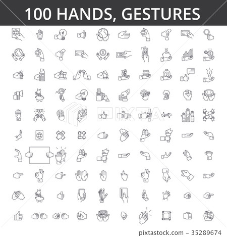 Hand gesture, touch, finger, palm, handshaking 35289674