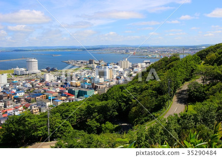 Wakkanai city area seen from Wakkanai park Wakkanai city area seen from Wakkanai park 35290484