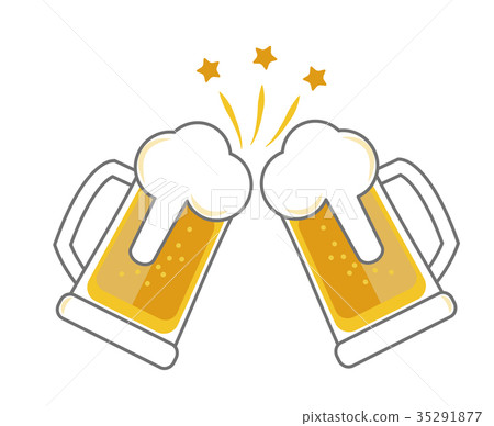 A toast with beer illustration 35291877