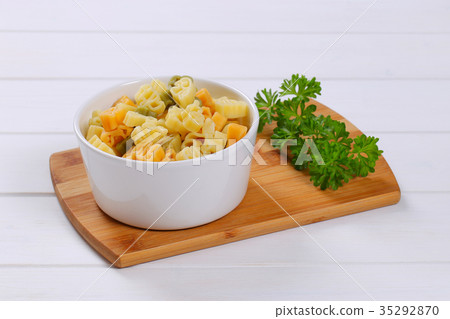 cooked colored pasta cooked colored pasta 35292870
