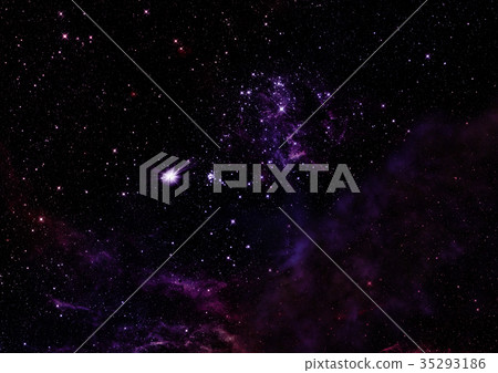Star field in space and a nebulae. 35293186