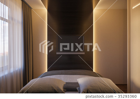 3d illustration of a bedroom interior design in a 35293360