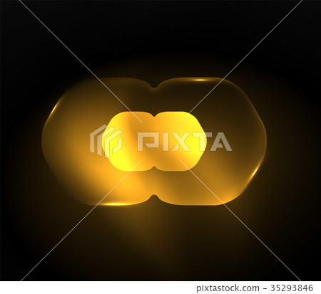 Blurred transparent hexagons on dark, digital 35293846