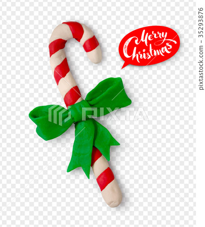 Pllasticine illustration of Christmas candy cane Pllasticine illustration of Christmas candy cane 35293876