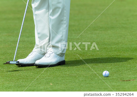 Golfer Green Putting Ball  Shoes 35294264
