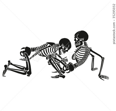 Human skeleton kamasutra set. Vector illustration. Human skeleton kamasutra set. Vector illustration. 35295032