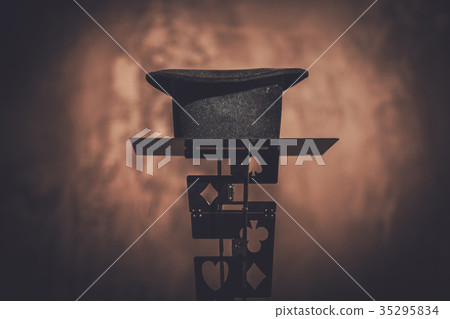 Empty magician hat on a background 35295834