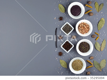 Big set of spices and herbs. 35295894