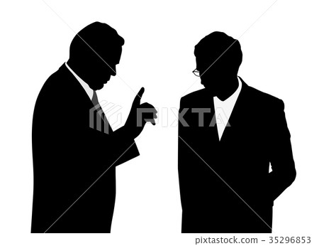Boss giving order or warning his employee 35296853