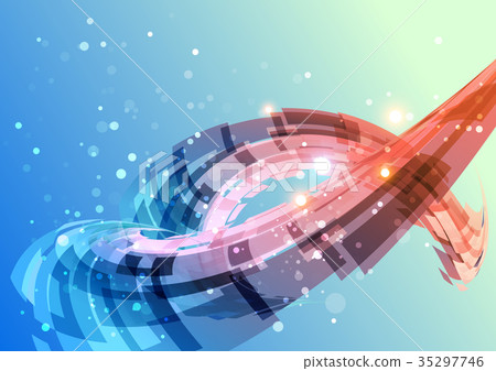 Abstract object on space background Abstract object on space background 35297746