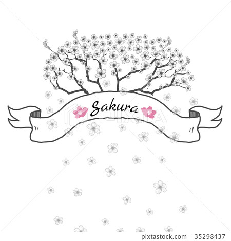 Flower ribbon of Sakura. 35298437