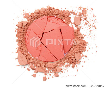 Circle crushed pink cosmetic powder 35299057