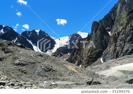 View on Glacier Big Aktru. Altai Republic. Russia View on Glacier Big Aktru. Altai Republic. Russia 35299370