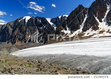 View on Glacier Big Aktru. Altai Republic. Russia 35299374