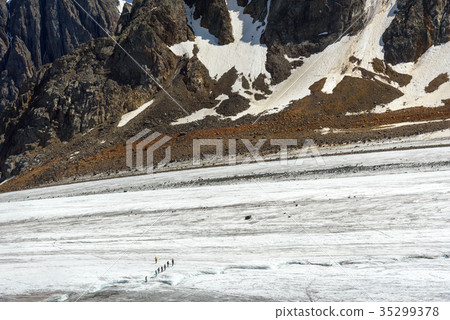 View on Glacier Big Aktru. Altai Republic. Russia View on Glacier Big Aktru. Altai Republic. Russia 35299378
