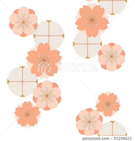 Japanese pattern vector. Cherry blossom flower Japanese pattern vector. Cherry blossom flower 35299821