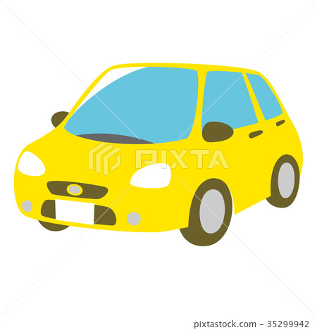 黃色汽車對角線前面 黃色汽車對角線前面 35299942
