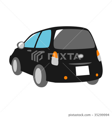 Black car diagonally back 35299994