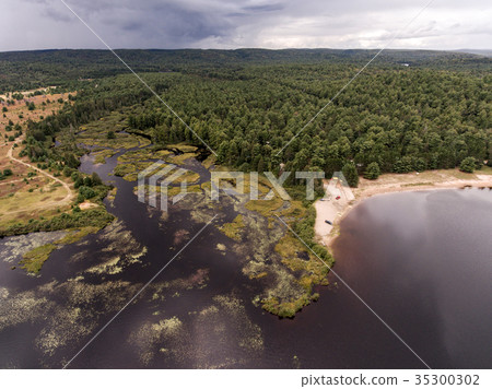 Ontario Canada contryside nature Aerial view 35300302
