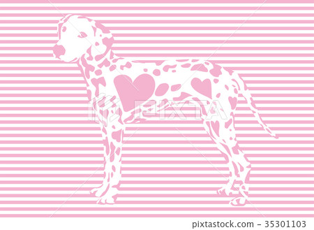 Pink dalmatian landscape Pink dalmatian landscape 35301103