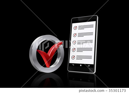 智能手機和復選標記 35301173