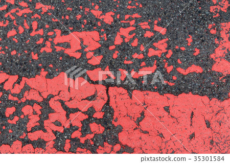 Road crack peeling concrete ground ground cracked road 35301584