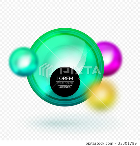 Sphere 3d vector banner 35301789