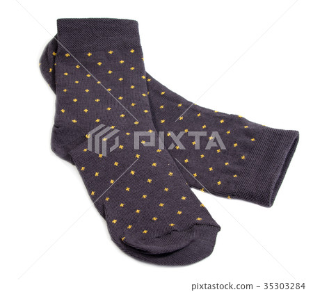 Men's black socks it is isolated on background Men's black socks it is isolated on background 35303284