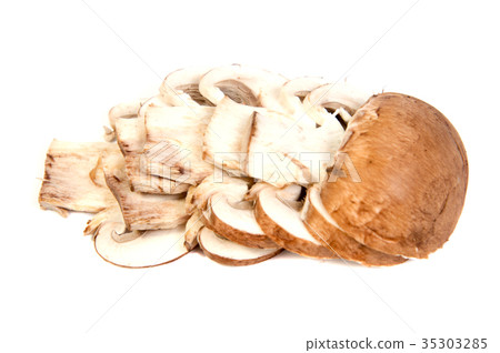 Set Champignon mushroom isolated on  background. 35303285