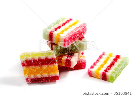 Jelly candies on white background. Jelly candies on white background. 35303841