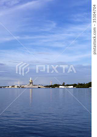 密蘇里州，亞利桑那州紀念館，珍珠港，瓦胡島，夏威夷，美國 35304704