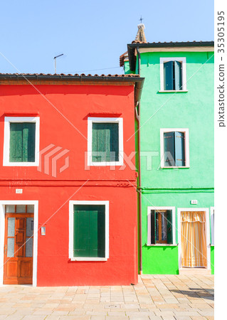 Traditional Burano colored houses, Venice 35305195