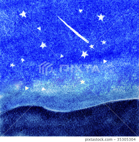 Starry Night Pastel Painting 35305304