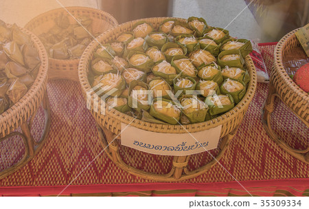 Toddy palm cake in the basket Toddy palm cake in the basket 35309334