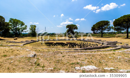 View of the archaeological site of Lucus Feroniae View of the archaeological site of Lucus Feroniae 35309905