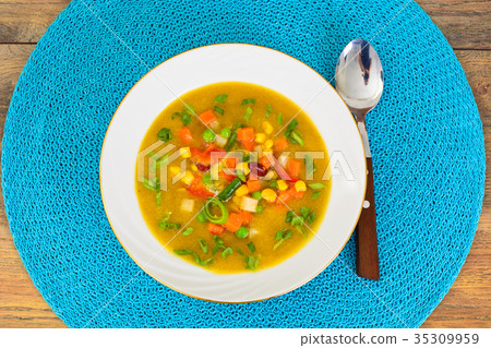 Pumpkin-Carrot Soup with Mexican Vegetable Mix Pumpkin-Carrot Soup with Mexican Vegetable Mix 35309959