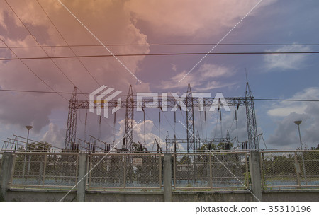 soft focus of electric sub station system. 35310196