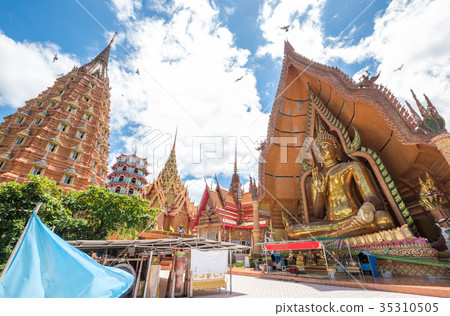 Architecture golden church with big buddha Architecture golden church with big buddha 35310505