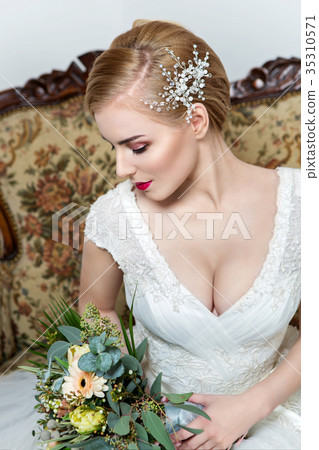 beautiful girl in wedding gown beautiful girl in wedding gown 35310571