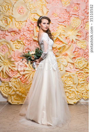 beautiful girl in wedding gown beautiful girl in wedding gown 35310582