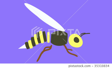 蜜蜂平面標誌設計材料方 蜜蜂平面標誌設計材料方 35310834