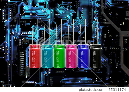 Electrolytic Capacitors with multi-color. Electrolytic Capacitors with multi-color. 35311174