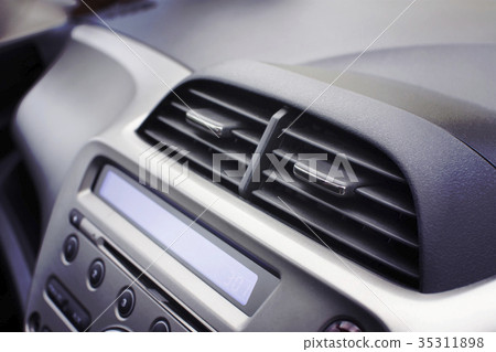 Car air conditioner in the front interior. Car air conditioner in the front interior. 35311898