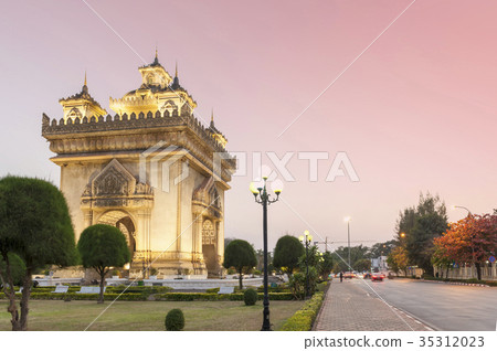 Patuxay or Patuxai in Vientiane Capital, Lao PDR. 35312023