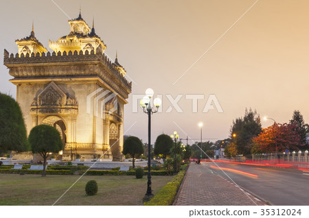 Patuxay or Patuxai in Vientiane Capital, Lao PDR. 35312024