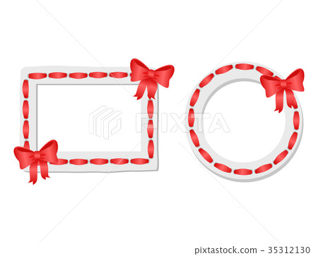 Round and Rectangular Frames with Red Tape and Bow Round and Rectangular Frames with Red Tape and Bow 35312130