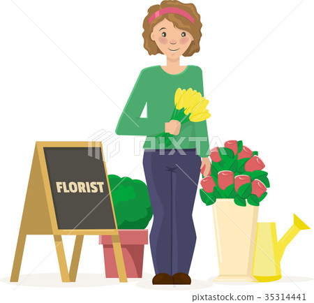 Flower shop illustration Flower shop illustration 35314441