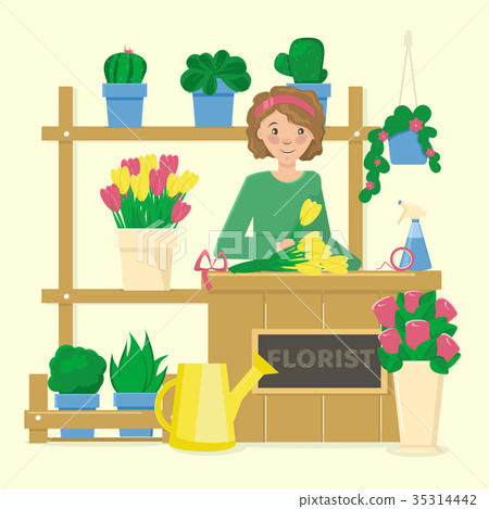 Flower shop illustration Flower shop illustration 35314442