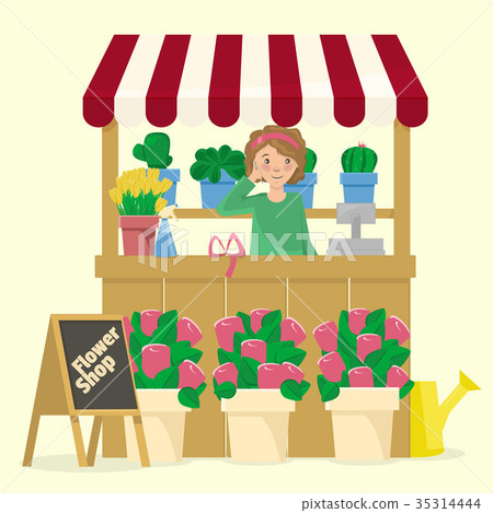 Flower shop illustration Flower shop illustration 35314444