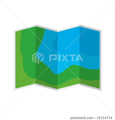 Geographical map icon for any purposes. Geographical map icon for any purposes. 35314734